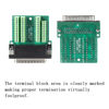 Picture of ANMBEST DB44 Solderless Connector, Male RS232 D-SUB Serial to 44-pin Port Terminal Adapter Breakout Board with Case Long Bolts Tail Pipe