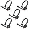 Picture of NUBWO HW02 USB Headset with Microphone Noise Cancelling &in-line Control, Ultra Comfort Computer Headset for Laptop pc, On-Ear Wired Office Call Center Headset for Boom Skype Webinars, 5 Packs
