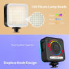 Picture of ORDRO SL-50 RGB Led Video Light, Mini Led Camera Light with 108pcs LEDs, 3 Cold Shoe Mounts 2200mAh Rechargeable CRI 95+ 2700-6500K for YouTube Tiktok Photography
