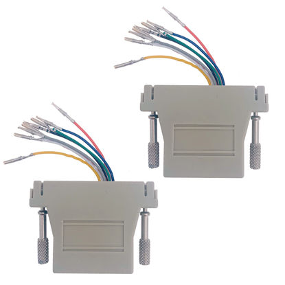 Picture of Jienk 2Pcs DB25 Female to RJ45 Modular Adapter, DB25 to RJ45 Female Jack Ethernet Adapter