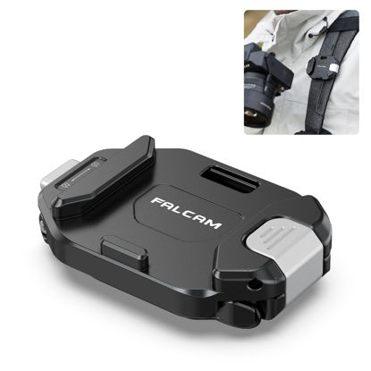 Picture of ULANZI F38 Camera Backpack Strap Base Mount Clip Quick Release for Backpack Straps V2, QR Plate Camera Tripod Mount Adapter Capture Camera Clip for Camera to Backpack Strap Quick Mount/Release