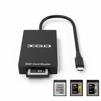 Picture of 【Upgraded Version】 Type C XQD Memory Card Reader,USB C XQD Card Reader, XQD Reader Compatible with Sony G/M Series USB Mark XQD Card, Lexar 2933x/1400x USB C Mark XQD Card for Windows/Mac OS.