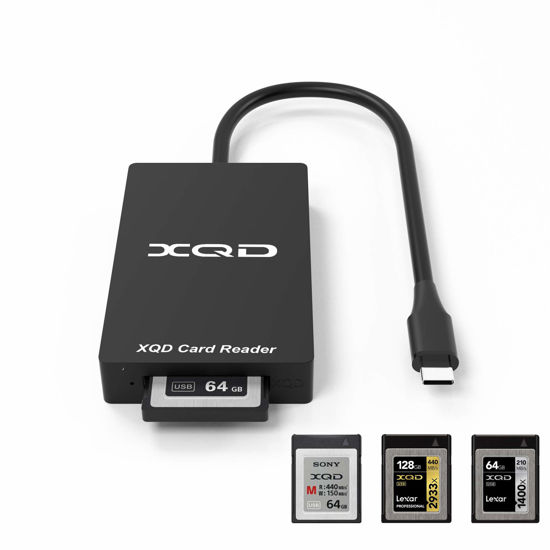 Picture of 【Upgraded Version】 Type C XQD Memory Card Reader,USB C XQD Card Reader, XQD Reader Compatible with Sony G/M Series USB Mark XQD Card, Lexar 2933x/1400x USB C Mark XQD Card for Windows/Mac OS.