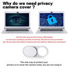 Picture of imluckies Metal Webcam Cover Slide, 0.023 inch Camera Cover for Laptop Computer MacBook Pro/Air iMac iPad Tablet iPhone 8/7 Plus, Echo Show/Spot Web Camera Blocker Privacy Protector [1 Black+1 White]