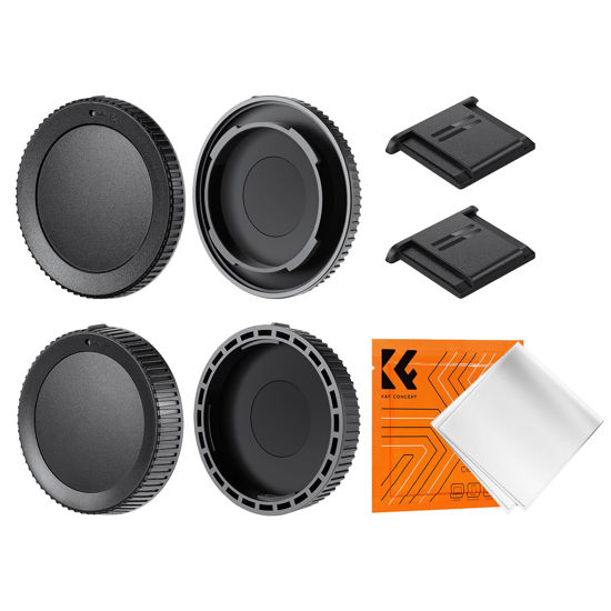 Picture of K&F Concept Z Mount Rear Lens Cap & Body Cap Cover & Hot Shoe Cover Kit for for Nikon Z Mount Camera Z6 Z7 Z8 Z9 Z30 Z50 Z5 Z7 II Z6 II ZF C