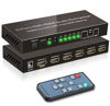 Picture of SkycropHD 4K@60Hz HDMI Switch Audio Extractor Converter, 5 in 1 Out HDMI Switcher with Optical & 3.5mm AUX Audio Output, Support HDCP 2.2, HDR10, 18Gbps, ARC