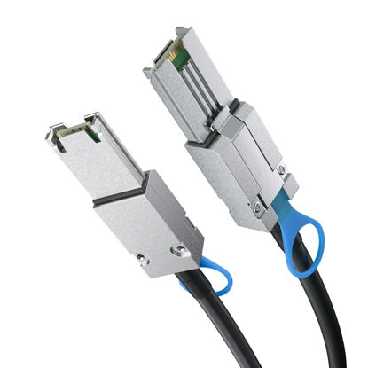 Picture of H!Fiber.com 6G External Mini SAS SFF-8088 to SFF-8088 Cable, 6Gbps External Cable Attached SCSI, 26pin, 100-Ohm Impedance, 1-Meter(3.3ft), 30AWG
