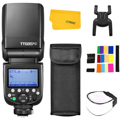Picture of Godox TT685II-C TT685IIC Flash for Canon, 2.4G Wireless Canon Speedlight HSS 1/8000s GN60, TCM Instant Conversion, Quick-Release Lock, E-TTL Speedlite Compatible for Canon EOS Cameras