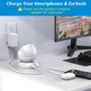 Picture of PlusAcc Charging Stand for Pop with USB-C and USB-A Charging Ports, Table Holder Base Station for Charge Cellphones and Earbuds, Non-slip Base (White)