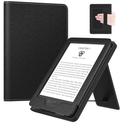 Picture of MoKo Case Fits All-New 6" Kindle (11th Generation, 2022 Release)/ Kindle (11th Gen,2019)/Kindle (8th Gen, 2016), Ultra Lightweight PU Shell Cover with Auto Wake/Sleep for Kindle 2022, Black