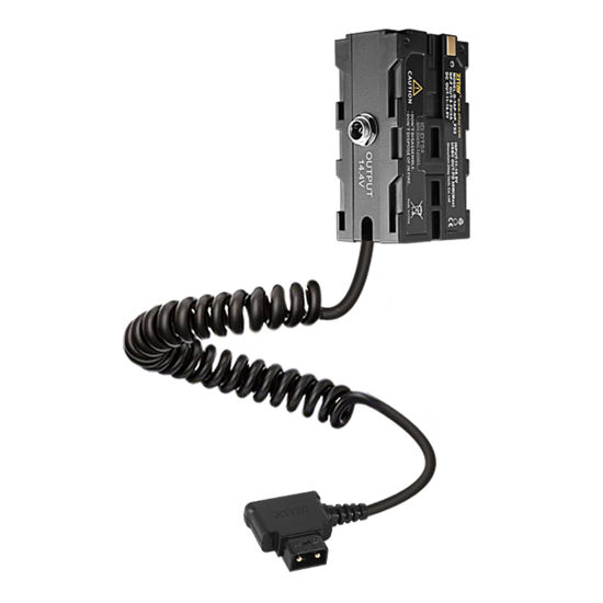 Picture of ZITAY D-tap to Dual-Side NP-F550 Dummy Battery Compatible with Sony NP-F550/770/570 NP-F970 LED Light Feelworld Atomos Ninja Monitor for DP30 LE Vmount AB Battery