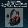 Picture of SPTSSWET Replacement Game Microphone Compatible with HyperX Cloud III/Cloud 3 Wired Wireless Gaming Headset for PC Xbox One PS4 PS5 Detachable Noise Cancelling Microphone,Black