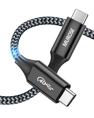 Picture of Murose Thunderbolt 4 Cable,MUROSE USB 4/Thunderbolt 4 Cable 3.3 feet(About 1M) with 100W PD, 40Gb Data Transmission and 8K Video Transmission Functions, Compatible with MacBook, iPad Pro 2020, etc.