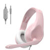 Picture of SENLOO Gaming Headset with Microphone for PS4 Xbox One PS5 Controller, Over Ear Wired Headphones with Mic for PC Computer Mac Laptop and Consoles (Light Pink)