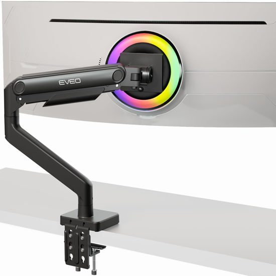 Picture of Premium Ultrawide Monitor Arm 49" - for Samsung Odyssey G9 Monitor Arm, Heavy Duty Monitor Arm, Curved Ultrawide Monitor Mount, Vesa Bracket Up to 49 Inch, Adjustable Height, Max VESA 100x100, Black