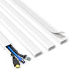 Picture of Delamu Cord Hider, 62.8in Cable Hider, Cord Covers for Wires on Wall, Wire Covers for Cords, Wire Hiders for TV on Wall, Easier Setup Cable Cover Cable Management, 4X L15.7 W0.94 H0.47in
