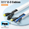 Picture of Delamu Cord Hider, 62.8in Cable Hider, Cord Covers for Wires on Wall, Wire Covers for Cords, Wire Hiders for TV on Wall, Easier Setup Cable Cover Cable Management, 4X L15.7 W0.94 H0.47in