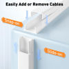 Picture of Delamu Cord Hider, 62.8in Cable Hider, Cord Covers for Wires on Wall, Wire Covers for Cords, Wire Hiders for TV on Wall, Easier Setup Cable Cover Cable Management, 4X L15.7 W0.94 H0.47in