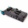 Picture of KOCACKOO V-Mount Lock Battery Plate Power Supply Splitter Adapter with 15mm Rod Clamp + LP-E6 Dummy Battery for BMPCC 4K/6K、DSLR RED Cameras、Camcorders、Canon 5D2/5D3/5D4/6D/6D2/7D/7D2/70D/80D/5DSR