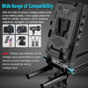 Picture of KOCACKOO V-Mount Lock Battery Plate Power Supply Splitter Adapter with 15mm Rod Clamp + LP-E6 Dummy Battery for BMPCC 4K/6K、DSLR RED Cameras、Camcorders、Canon 5D2/5D3/5D4/6D/6D2/7D/7D2/70D/80D/5DSR