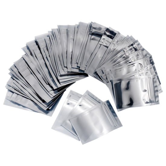 Picture of Ellbest 200pcs 2.36x3.54 inch Anti Static Bag Antistatic Resealable Bag for SSD HDD and Other Electronic Devices
