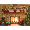 Picture of SJOLOON 7x5ft Christmas Photography Backdrops Child Christmas Fireplace Decoration Background for Photo Studio (11209)