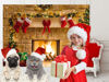 Picture of SJOLOON 7x5ft Christmas Photography Backdrops Child Christmas Fireplace Decoration Background for Photo Studio (11209)