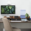 Picture of RUILALIFE Dual Monitor Stand Riser With Drawer, Office Desk Organizers And Accessories, Computer Monitor Riser For 2 Monitors For Desk, Monitor Shelf With Adjustable Length & Angle