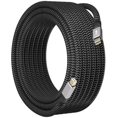 Picture of 4K Mini DisplayPort to Mini DisplayPort Cable 25FT, [4K@60Hz, Gold-Plated Plugs, Nylon Braided], Mini DP to Mini DP Cable, Not Thunderbolt Cable, Not Compatible with iMac