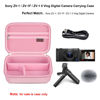 Picture of Elonbo Carrying Case for Sony ZV-1 / ZV-1F / ZV-1 II Vlog Digital Camera, Bluetooth Grip Vlogger Accessory Kit for Vlogging YouTube Live Video 4K Camera Travel Storage Cover Bag, Pink