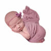 Picture of Coberllus Newborn Baby Photo Props Wrap Cloth Blanket Swaddle for Boys Girls Photography Shoot (Purple Pink)