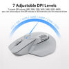 Picture of Rapoo MT760 Multi-Device Wireless Mouse, Bluetooth 5.0 and 2.4G Multi-Mode Connection, Up to 4 Devices, 11 Programmable Buttons, 4K DPI, 90 Days Battery Life, PC, Light Grey