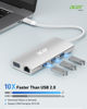 Picture of Acer USB C Hub with 4K HDMI, 9-in-1 USB C to Ethernet Adapter, 5Gbps USBA 3.0 Docking Station, VGA Splitter, SD Card Reader, PD 100W Charging for MacBook, Acer, Laptops, Surface and More (Silver)