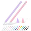 Picture of KELIFANG Silicone Case Sleeve Cover Compatible Apple Pencil 2nd Generation, Protective Skin Holder Grip and 2 Tip Cap Accessories Compatible iPad Pro 11 12.9 inch, Pink+Purple