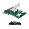 Picture of CY Mini SAS HD SFF-8644 to Internal Mini SAS SFF-8087 PCBA Female Adapter Dual Ports with Low Profile Bracket