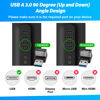 Picture of 90 Degree USB 3.0 Adapter 4 Pack, Up and Down Right Angle USB A Male to Female Connector Converter USB L Shape Extender, Support Charge & Data Sync for PC, Laptop, Mouse, Keyboard, USB A Charger