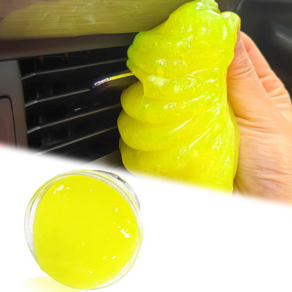 Picture of Car Cleaning Kit, Car Cleaning Gels, Universal Auto Detailing Tools Car Interior Cleaner Putty, Dust Cleaning Mud For PC Tablet Laptop Keyboard,Air Vents, Camera, Printers, Calculator, Yellow