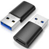 Picture of Cluoshu 2PCS Upgraded USB to USB C Adapter, Aluminium USB 3.0 to USB C Adapter, USB C to USB Adaptor, USB 3.0 Transfer, Compatible with Samsung, iPhone, IPad, Power Bank and More USB C Devices.