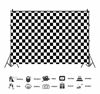 Picture of Black and WhiteRacing Checker Texture Grid Birthday Chess Board Theme Photography Backdrops 7X5ft Children Kids Birthday Party Supplies Newborn Baby Shower Banner Photo Background Booth Props Vinyl