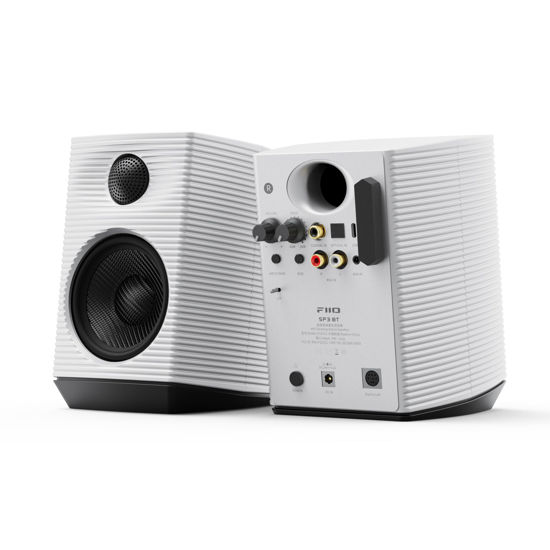 Picture of FiiO SP3 BT HiFi Bluetooth Active Desktop Speakers - 80W Stereo Computer Speakers and Home Music Sound System with AUX Audio/Coax/Optical/Type-C/RCA (Bluetooth Black)