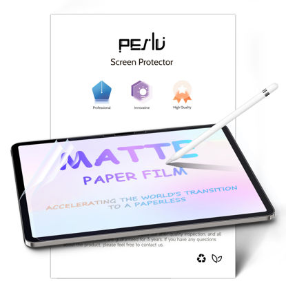 Picture of Peslv 2 Pack Like Paper Screen Protector for iPad Pro 11 Inch 5th (2024, M4), Matte Anti Glare PET Film/Blue Light Filter Eye Protection Cover/Drawing & Writing Feel Like on Paper