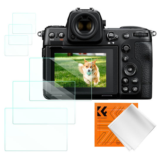 Picture of K&F Concept [3pcs Screen Protector for Nikon Z9 Z8 Camera & Hot Shoe Cover, Ultra Clear Tempered Glass Screen Protector + Top Screen Protector, Anti Scratch Bubble Free Ultra Resistant