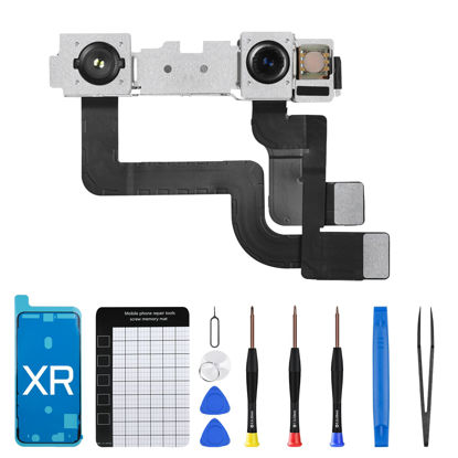 Picture of DGSCSMY for iPhone XR Front Camera Replacement Repair Kit 7MP 6.1", iPhoneXR OEM Facing Lens Module Part Structured Light Receiver Transmitter Flex Cable Repair Fix Tools for A1984 A2105 A2106 A2108