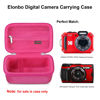 Picture of Elonbo Carrying Case for KODAK PIXPRO WPZ2 Rugged Waterproof Digital Camera, Shockproof WiFi 4K Video Digital Camera Storage Cover Bag, Mesh Pocket fits Battery Charger Memory Card. Raspberry