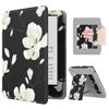 Picture of MoKo Case for 7"/6.8" Kindle Paperwhite(12th/11th Gen-2024/2021) and Kindle Paperwhite Signature Edition,Slim PU Shell Cover Case with Auto-Wake/Sleep for Kindle Paperwhite 2024,Black & White Magnolia