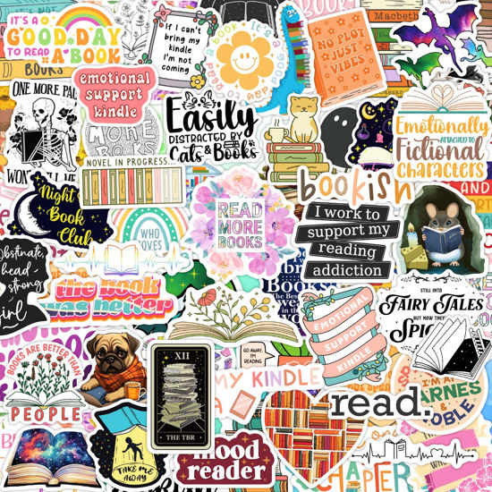 Picture of 150pcs Stickers for Kindle | Kindle Stickers Bookish Reading Sticker Pack for Smut Readers | Laptop Water Bottle Computer Accessories| Holographic Waterproof