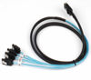 Picture of Reversed Cable Mini SAS 36Pin SFF-8087 Male to 4 SATA 7Pin Female Cable, Mini SAS (Target) to 4 SATA (Host) Cable