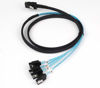 Picture of Reversed Cable Mini SAS 36Pin SFF-8087 Male to 4 SATA 7Pin Female Cable, Mini SAS (Target) to 4 SATA (Host) Cable