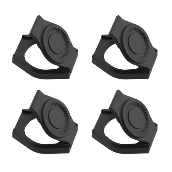 Picture of Ruiwaer 4PCS Protective Lens Privacy Cover Shutter, Universal Webcam Cover, Desktop Computer External Webcam Lens Cover Shutter Cap Hood, Streaming Web Camera Privacy Cover Clip, Black