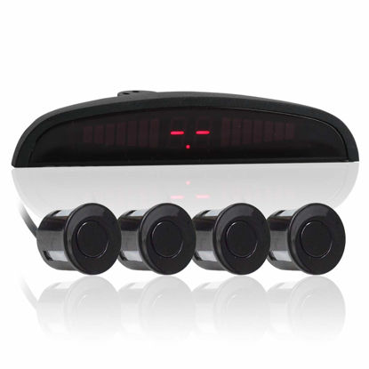 Picture of 4 Parking Car Parking Sensor Kit LED Display View Reverse Backup Radar System Backup Sensor Reversing Sensors Universal Auto Radar Detector Sensors Radar Buzzer Beep-Beep Alarm Indicator